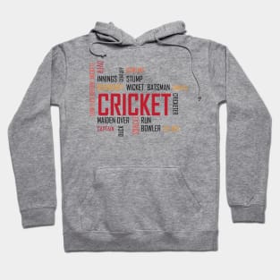 Cricket, Cricket Words Hoodie